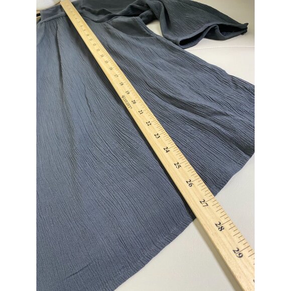 J. Jill Pure Gray 3/4 Sleeve Tunic Top Women size XL Lagenlook Mother of pearls - Picture 7 of 14